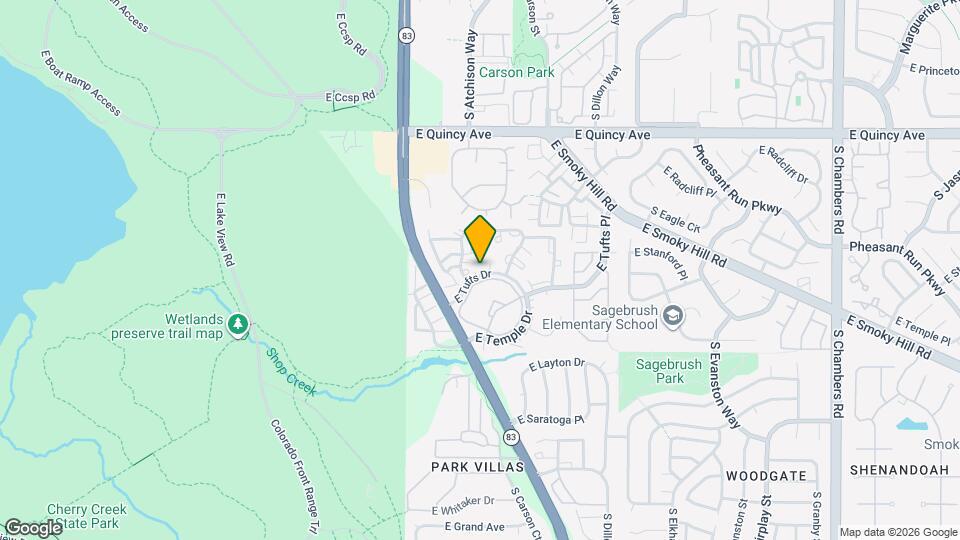 14001 E Tufts Dr Map and Location Details