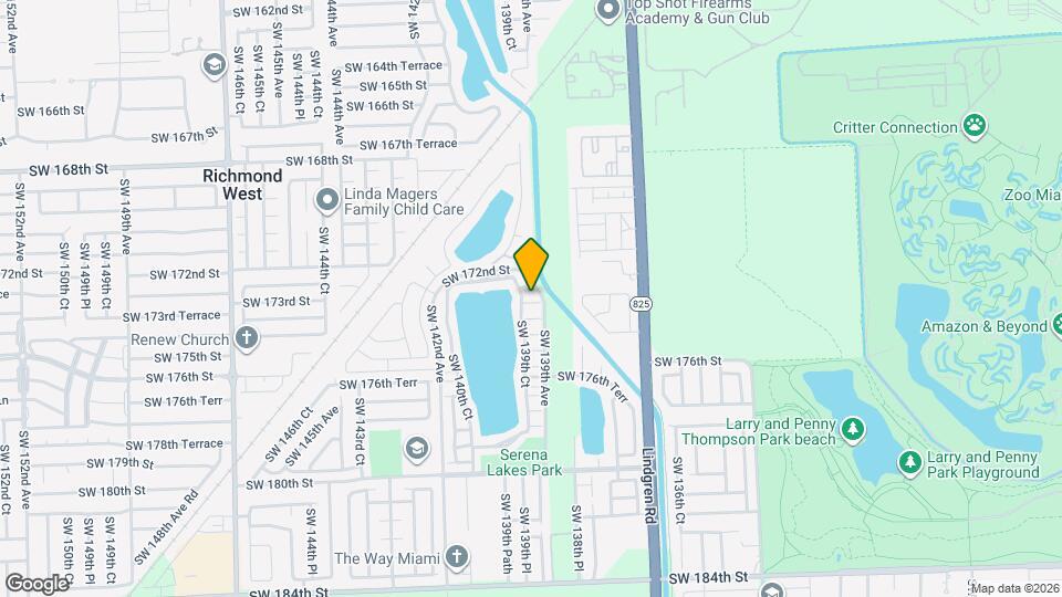 13921 SW 173rd Terrace Mapa y Detalles de la Ubicación