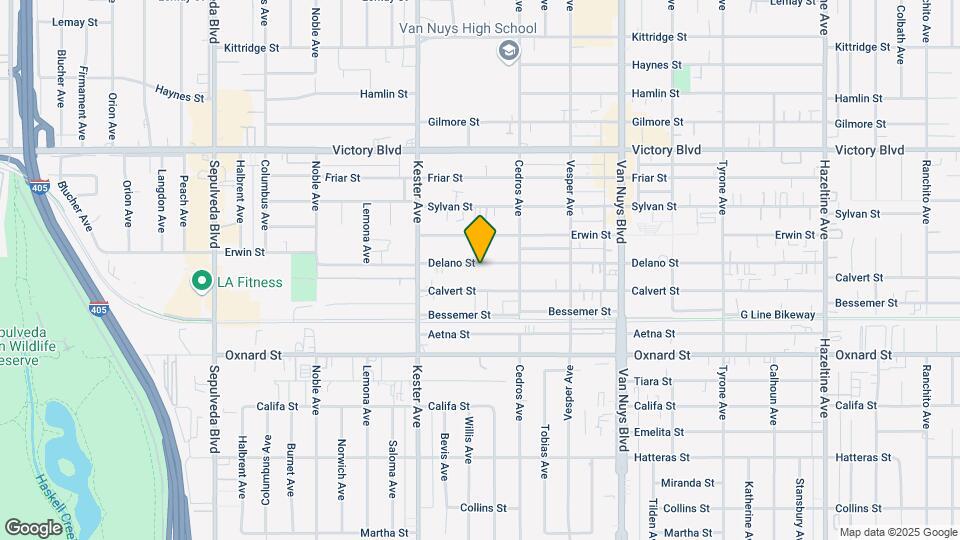 14746 Delano St Map and Location Details