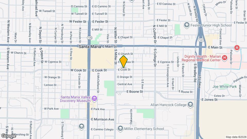 0 E Cook St Mapa y Detalles de la Ubicación