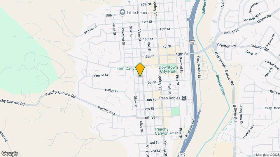 1025 Vine St Mapa y Detalles de la Ubicación