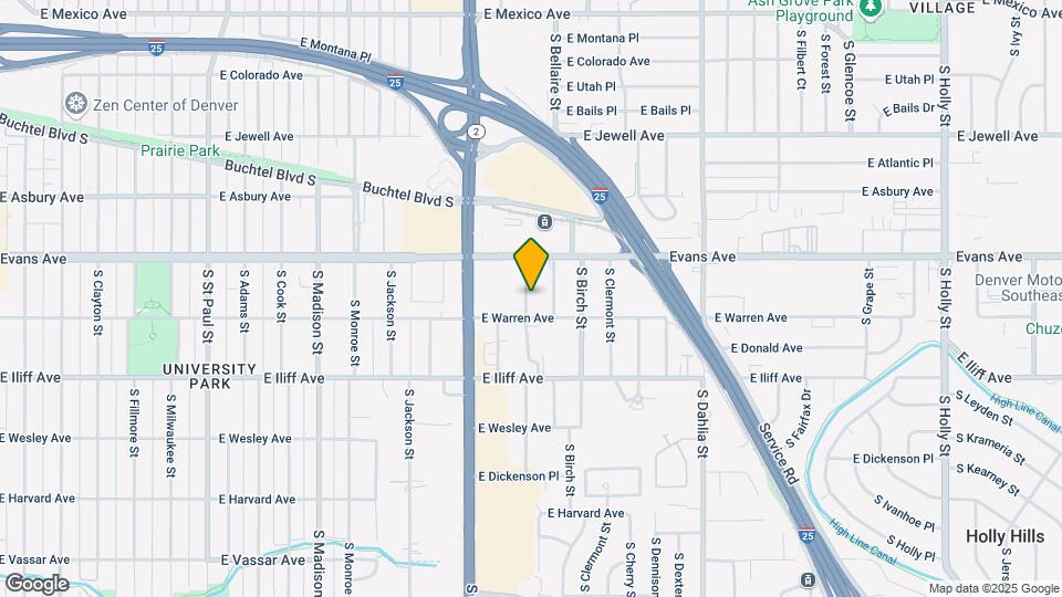 2166 S Ash St Map and Location Details