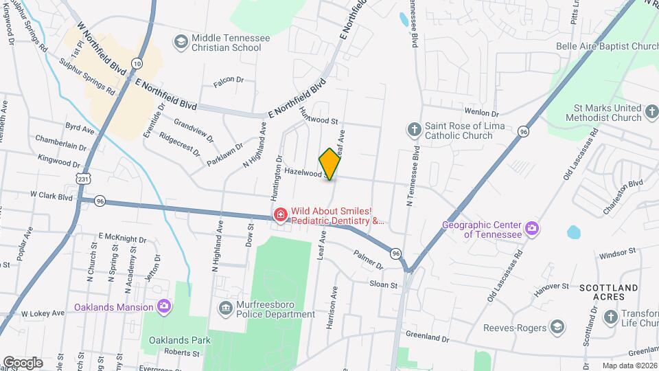 1407 Leaf Ave Map and Location Details