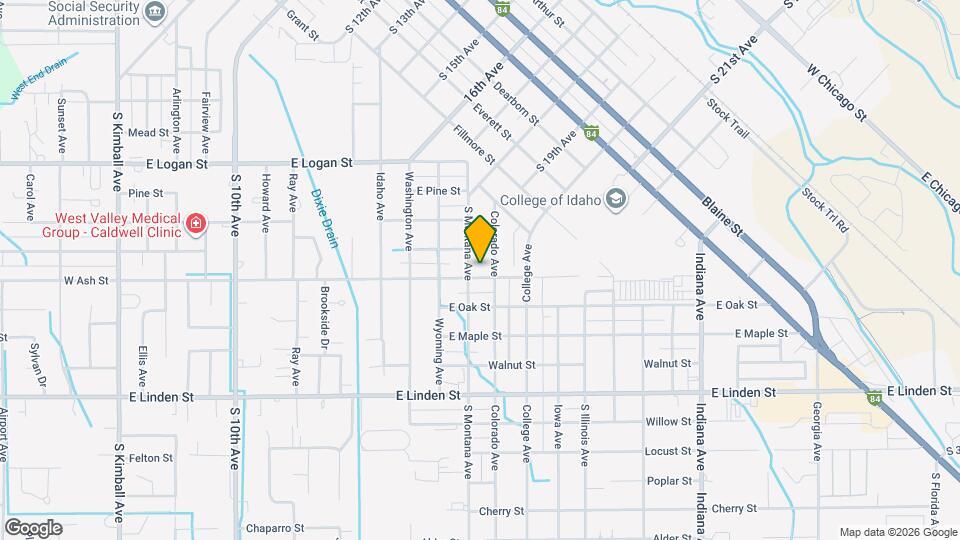 1307-1311 E Ash St Map and Location Details