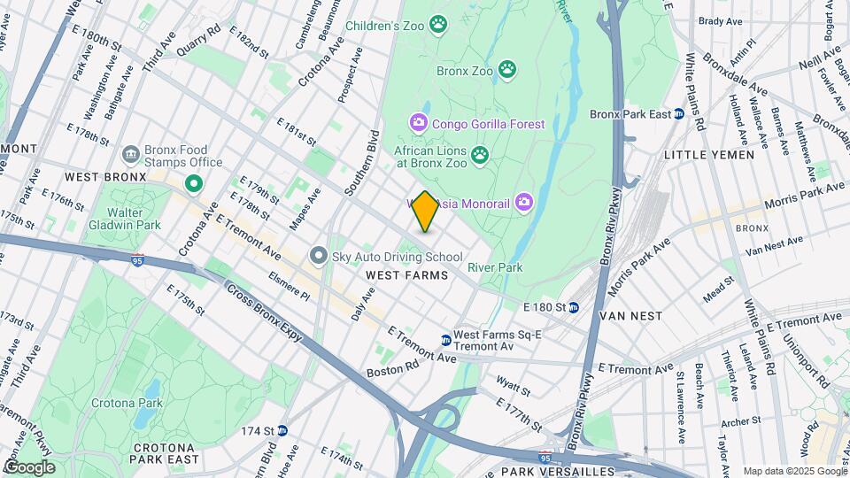 945 E 180th St Map and Location Details