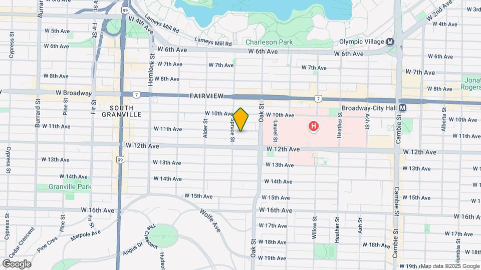 1076 W 11th Ave Map and Location Details