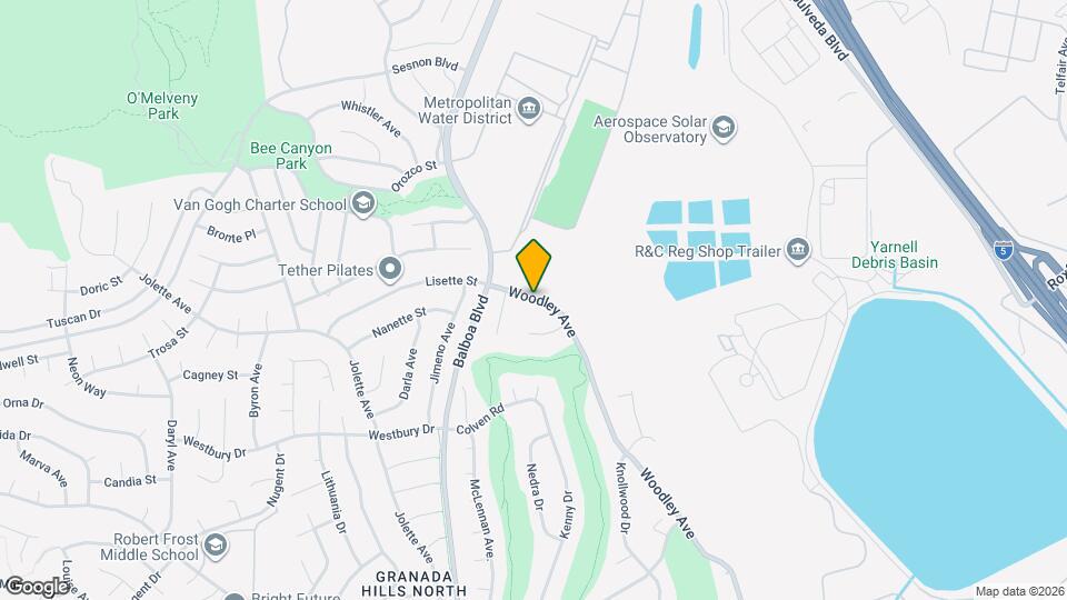 12809 Woodley Ave Map and Location Details