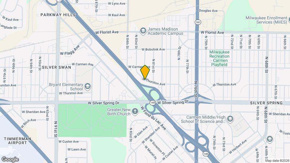 8127 W Thurston Ave Mapa y Detalles de la Ubicación