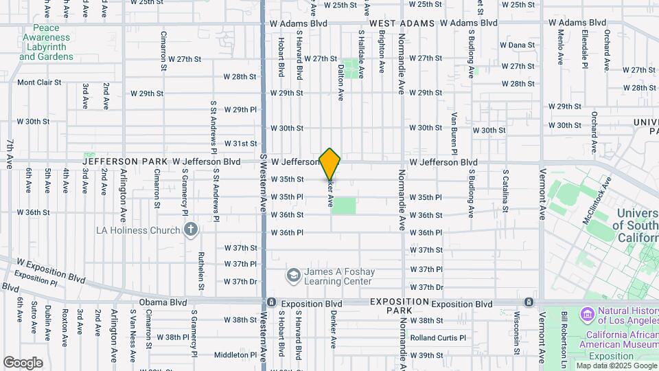 3519 1/2 Denker Ave Mapa y Detalles de la Ubicación