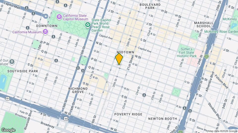 1931 P St, Unit B Mapa y Detalles de la Ubicación