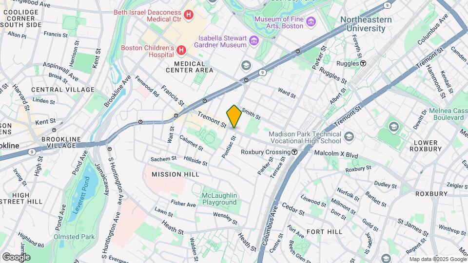 1545 Tremont St, Unit 2F Map and Location Details