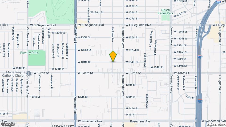 13406 Halldale Ave Map and Location Details