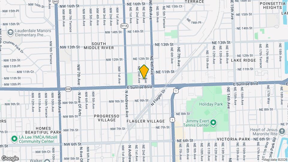 1021 NE 3rd Ave Map and Location Details