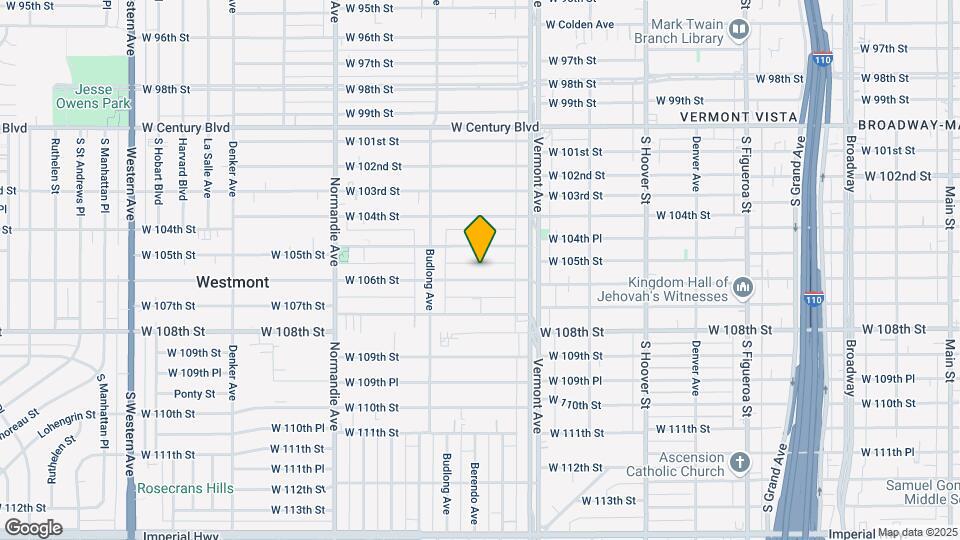 1101 W 106th St Map and Location Details