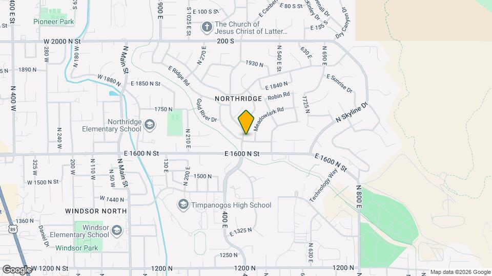 1652 400 E Map and Location Details