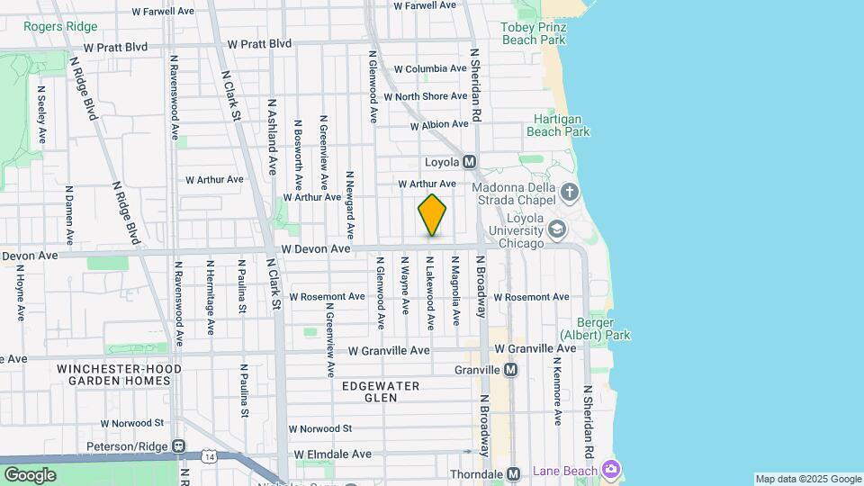 1260 W Devon Ave Mapa y Detalles de la Ubicación
