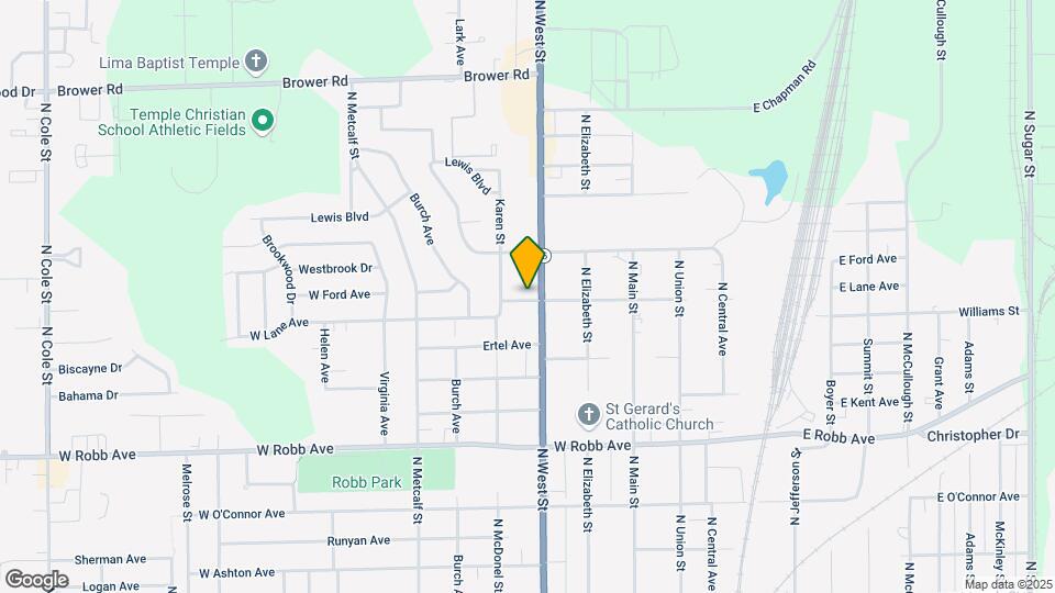1501 N West St Map and Location Details