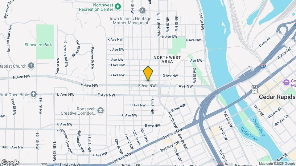 800 F Ave NW Map and Location Details