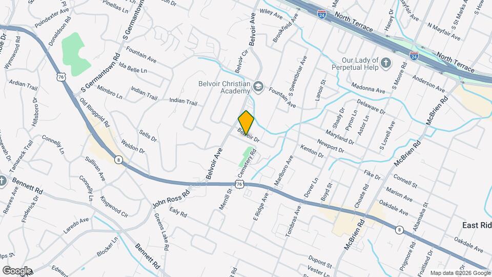 4102 Belvoir Dr Map and Location Details