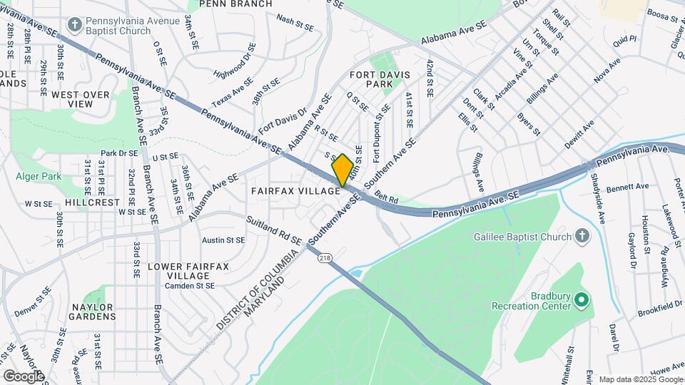 3943 Pennsylvania Ave. SE Map and Location Details