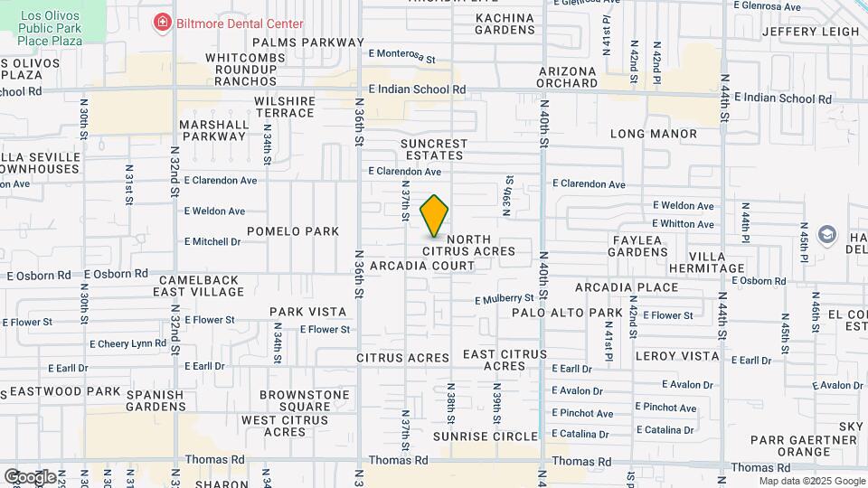 3440 N 38th St Map and Location Details
