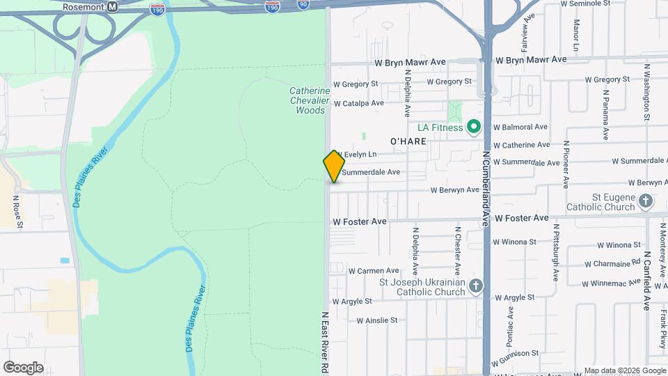 8758 W Berwyn Ave, Unit 1NW Map and Location Details