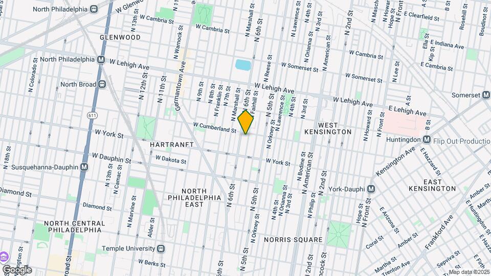 2450 N Fairhill St Map and Location Details