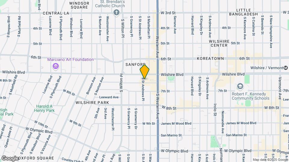 662 S St Andrews Pl Map and Location Details
