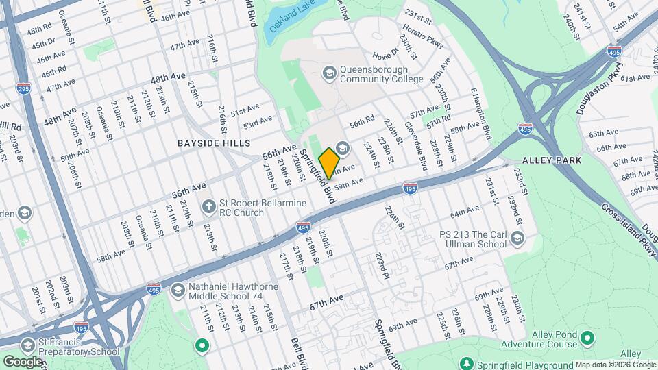 221-09 59th Ave Mapa y Detalles de la Ubicación