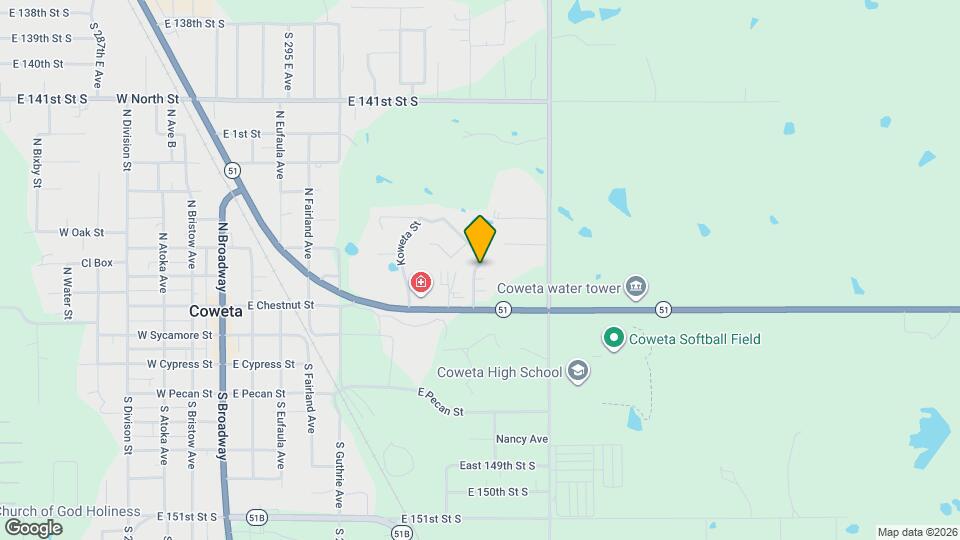 14429 S 302nd E Ave Map and Location Details