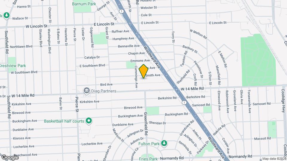 1183 Bird Ave Map and Location Details