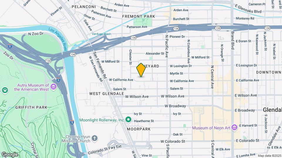 637 W California Ave Map and Location Details