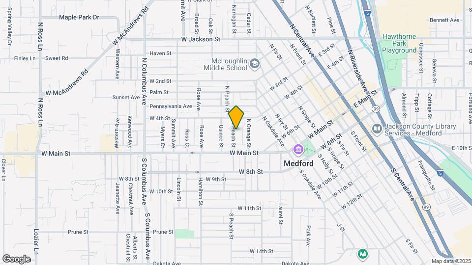 36 N Peach St Map and Location Details