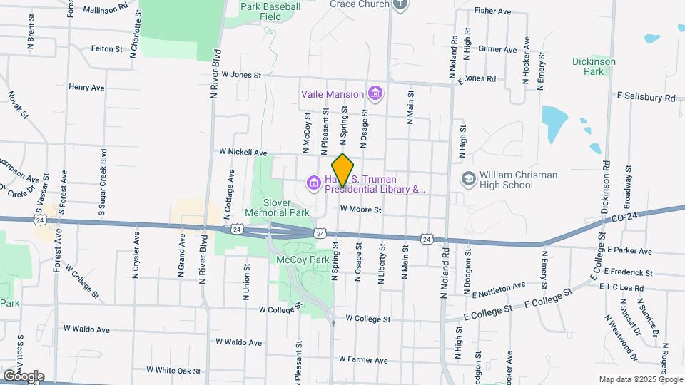 1119 N Spring St Map and Location Details