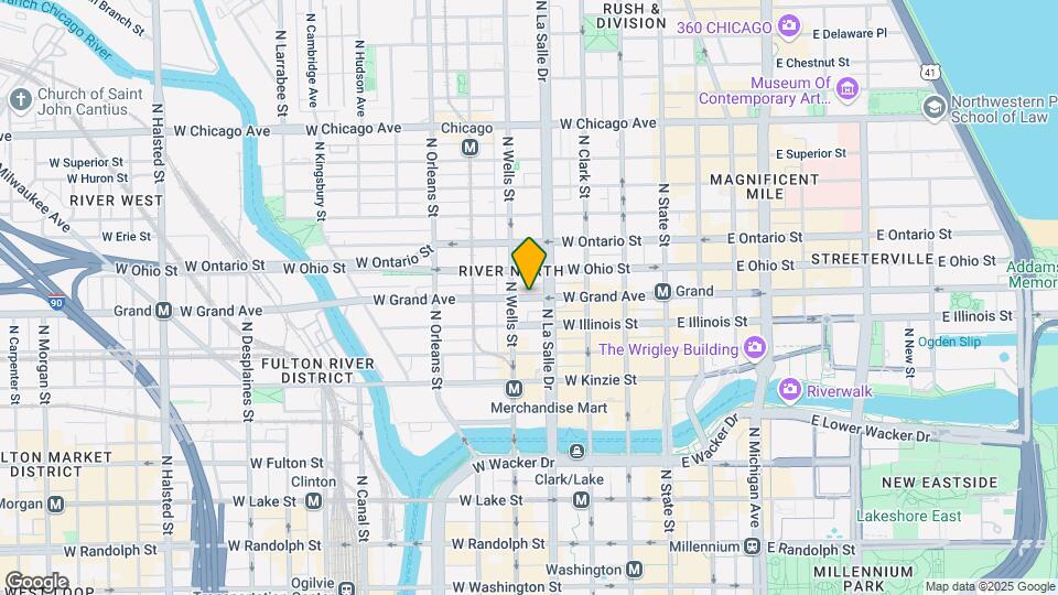 166 W Grand Ave. Map and Location Details
