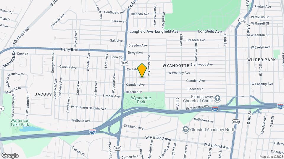 1118 W Whitney Ave Map and Location Details
