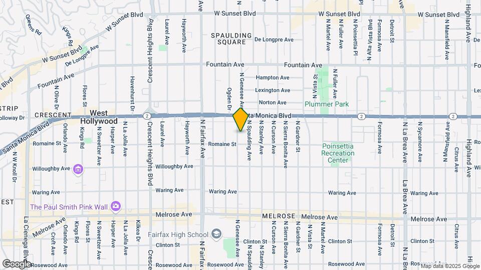 1022 N Genesee Ave Map and Location Details