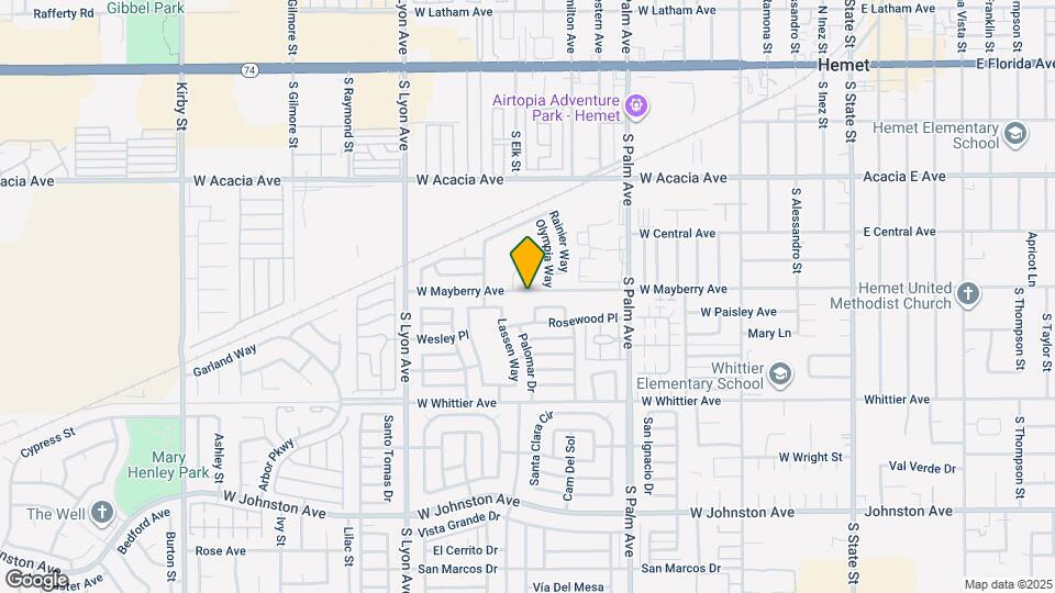 1261 W Mayberry Ave Map and Location Details