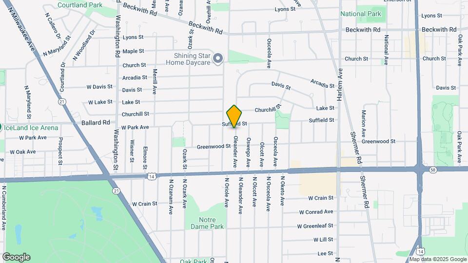 8924 Oleander Ave Map and Location Details