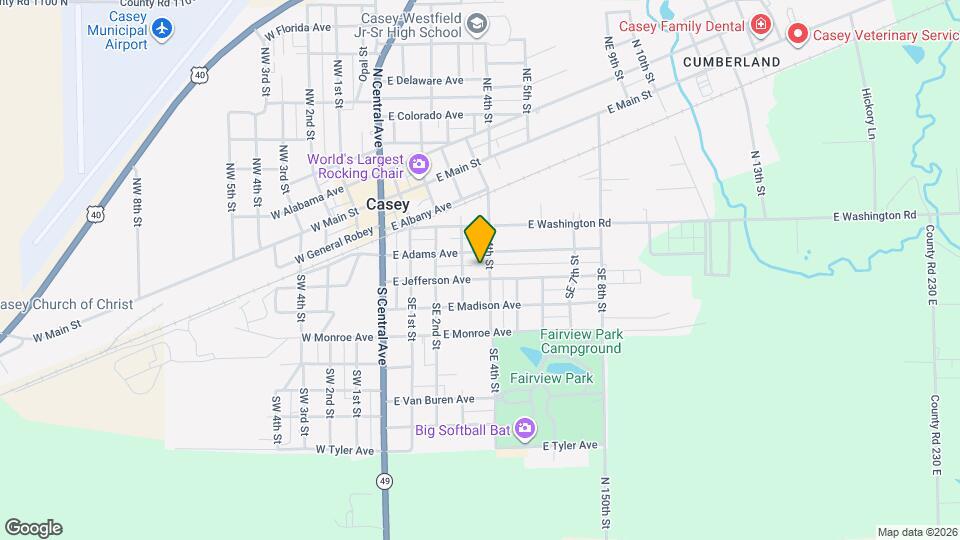 304 E Jefferson Ave Map and Location Details