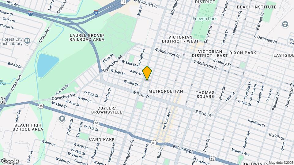411 W 35th St Map and Location Details