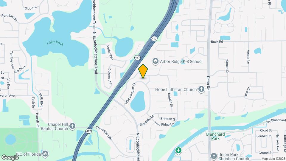 9644 Lake Douglas Pl Map and Location Details