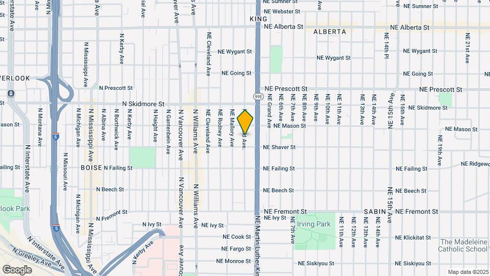 4038 NE Garfield Ave Map and Location Details