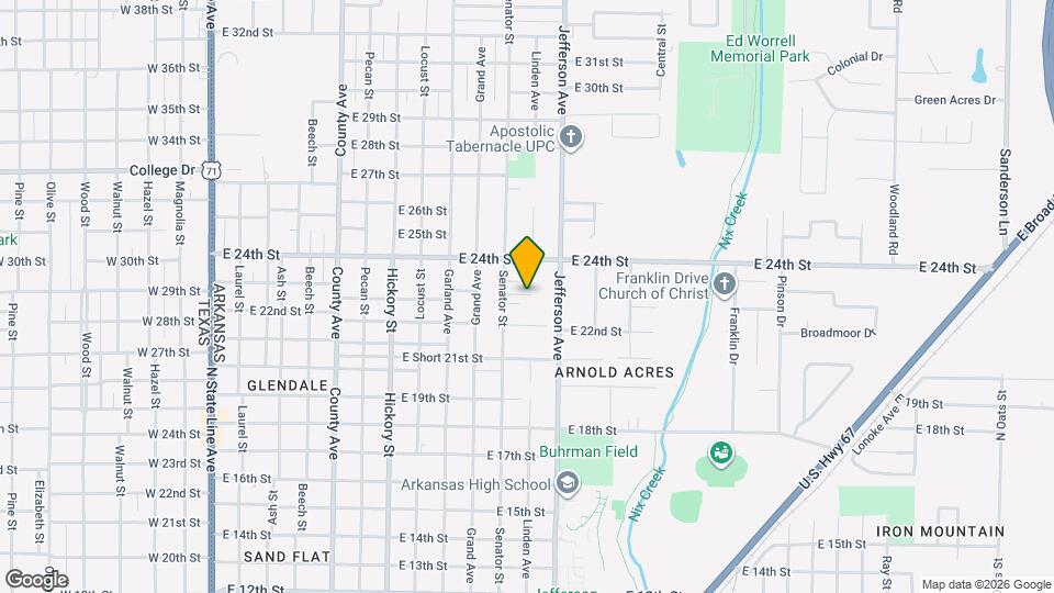 1105 E 22nd St, Unit A Map and Location Details