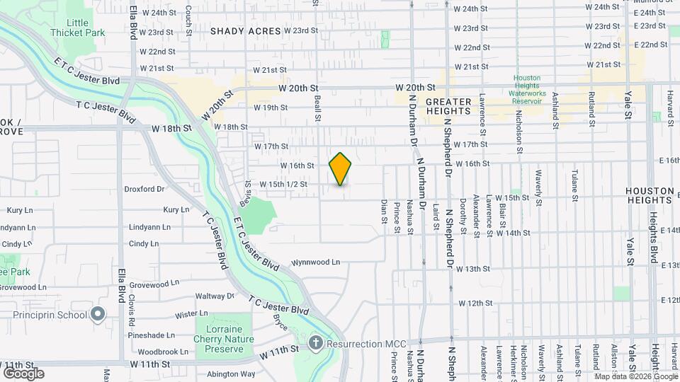 1018A W 15th 1/2 St Map and Location Details