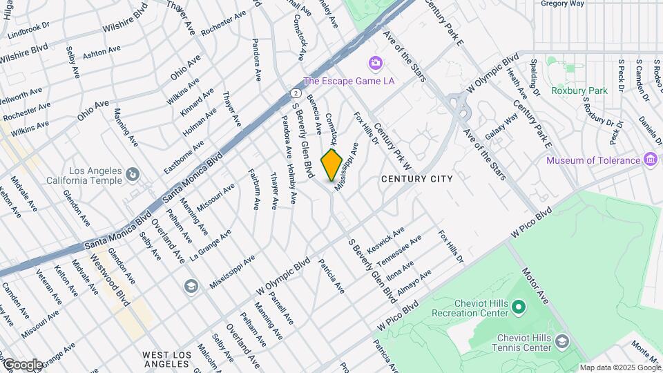 2034 S Beverly Glen Blvd Map and Location Details