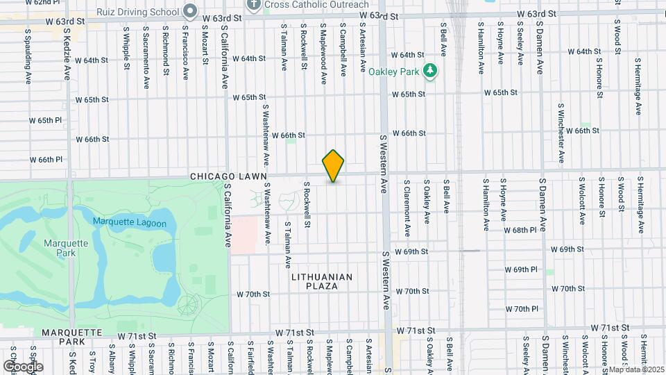 6721 S Maplewood Ave Map and Location Details
