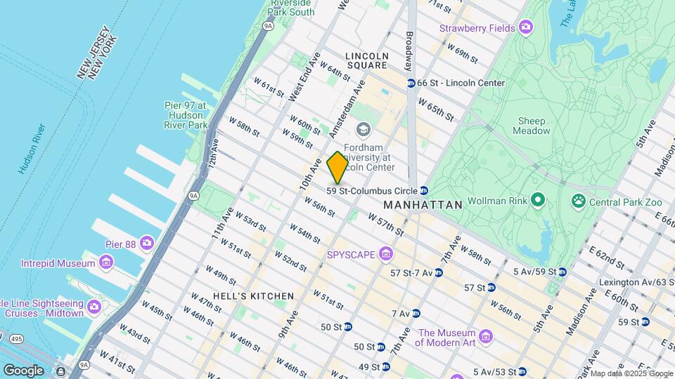 425 W 57th St Map and Location Details