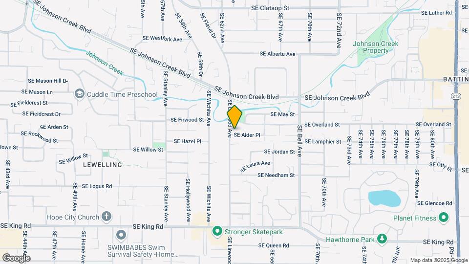 6225 SE Alder Pl Map and Location Details