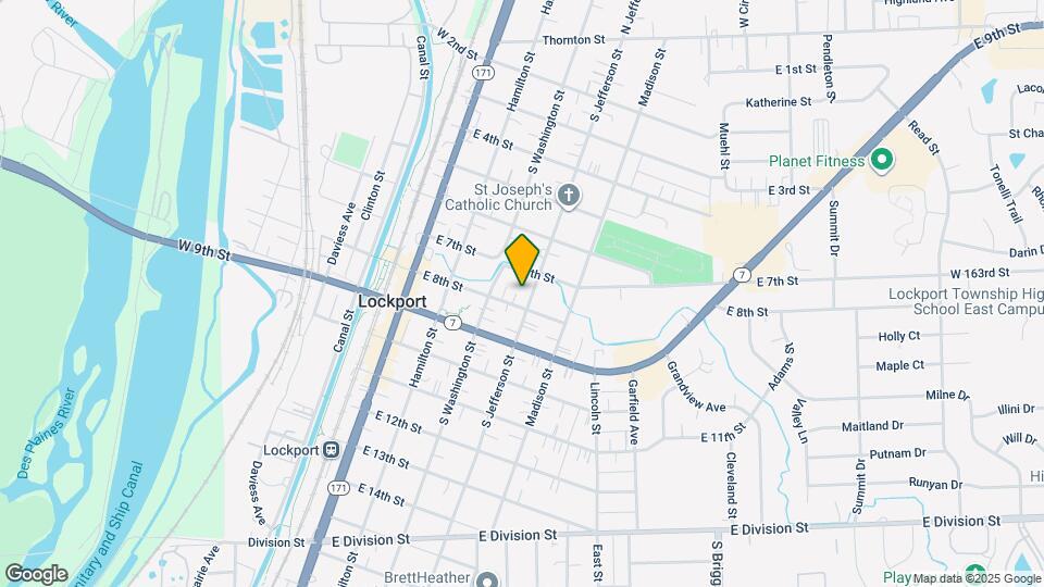 719 S Jefferson St, Unit 1st w walk out basement Map and Location Details